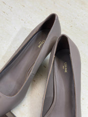 CELINE 26S HIGH HEELS 65 MM IN BEIGE GREY CALFSKIN