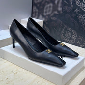 CELINE 26S HIGH HEELS 65 MM IN BLACK CALFSKIN