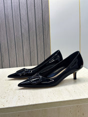 VALENTINO 26S HIGH HEELS 40 MM IN BLACK PATENT CALFSKIN
