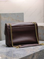 NIKI MEDIUM 28 IN CHESTNUT BROWN ELEPHANT PATTERN LAMBSKIN GOLD HARDWARE