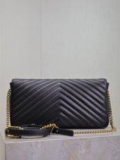 KATE 99 MEDIUM BAG 26 IN BLACK QUILTED NAPPA CALFSKIN COPPER HARDWARE