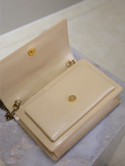 SUNSET SMALL BAG 19 IN BEIGE CALFSKIN GOLD HARDWARE