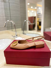 VALENTINO 26S SLINGBACK IN NUDE BEIGE SMOOTH CALFSKIN