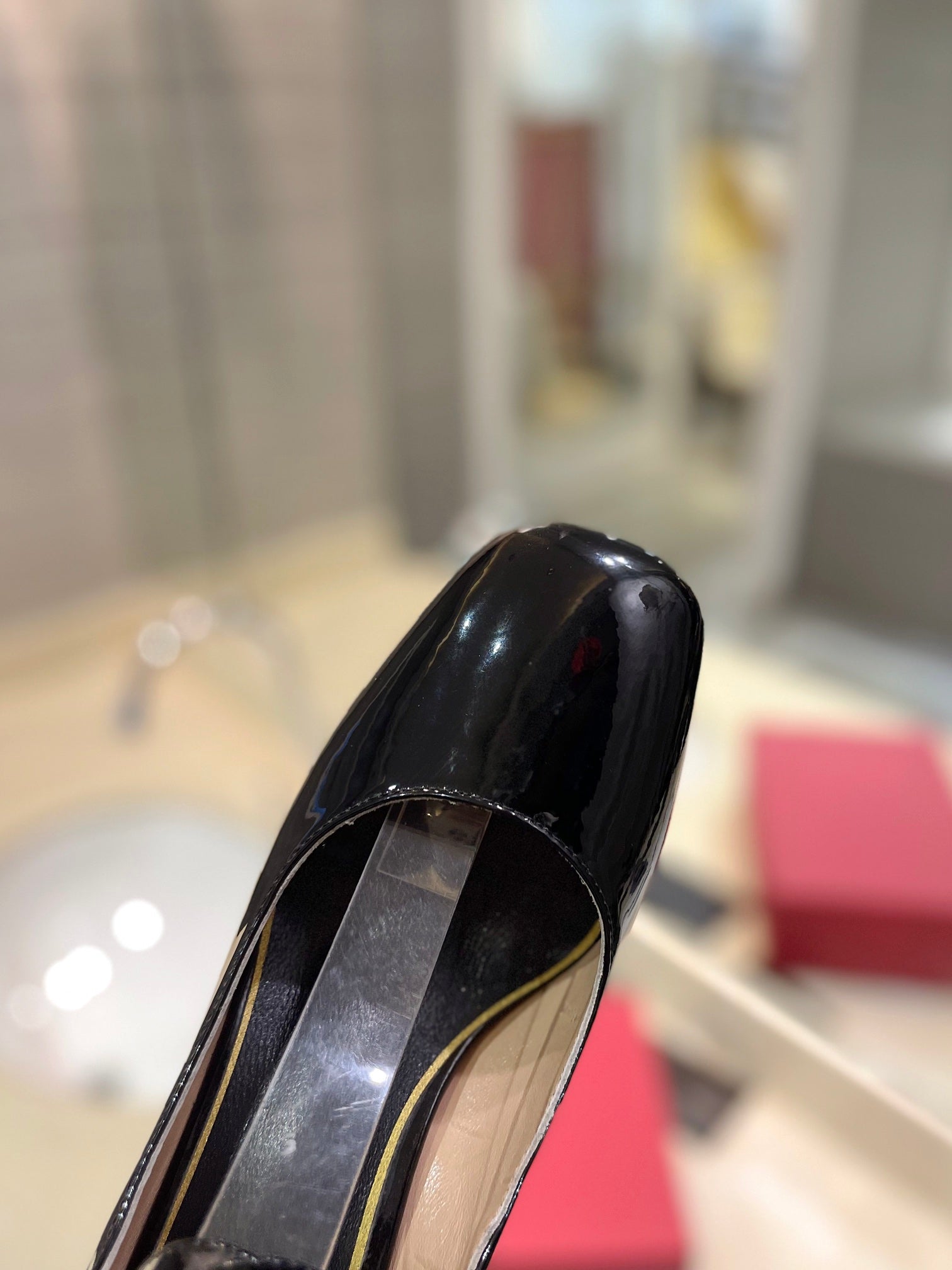 VALENTINO 26S ANKLE STRAP PUMPS 60 MM IN BLACK PATENT CALFSKIN