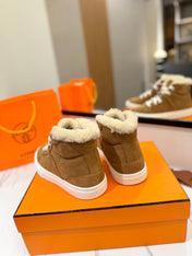 CHEALSEA BOOTS IN BRONZE BROWN SUEDE AND FLEECE LINING