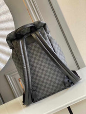 BACKPACK 44 IN GUN METAL DAMIER GRAPHITE CANVAS