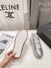 SL SL/61 SNEAKERS SILVER PERFORATED CALFSKIN