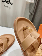 SANDAL BRAIDED 30 CHAMPAGNE CALFSKIN