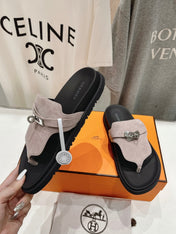 EMPIRE SANDAL BLACK MIX LIGHT GRAY SUEDE