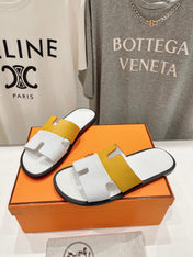 IZMIR SANDAL WHITE MIX YELLOW LAMBSKIN