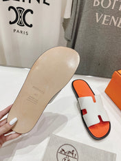 IZMIR SANDAL LIGHT ORANGE MIX WHITE LAMBSKIN
