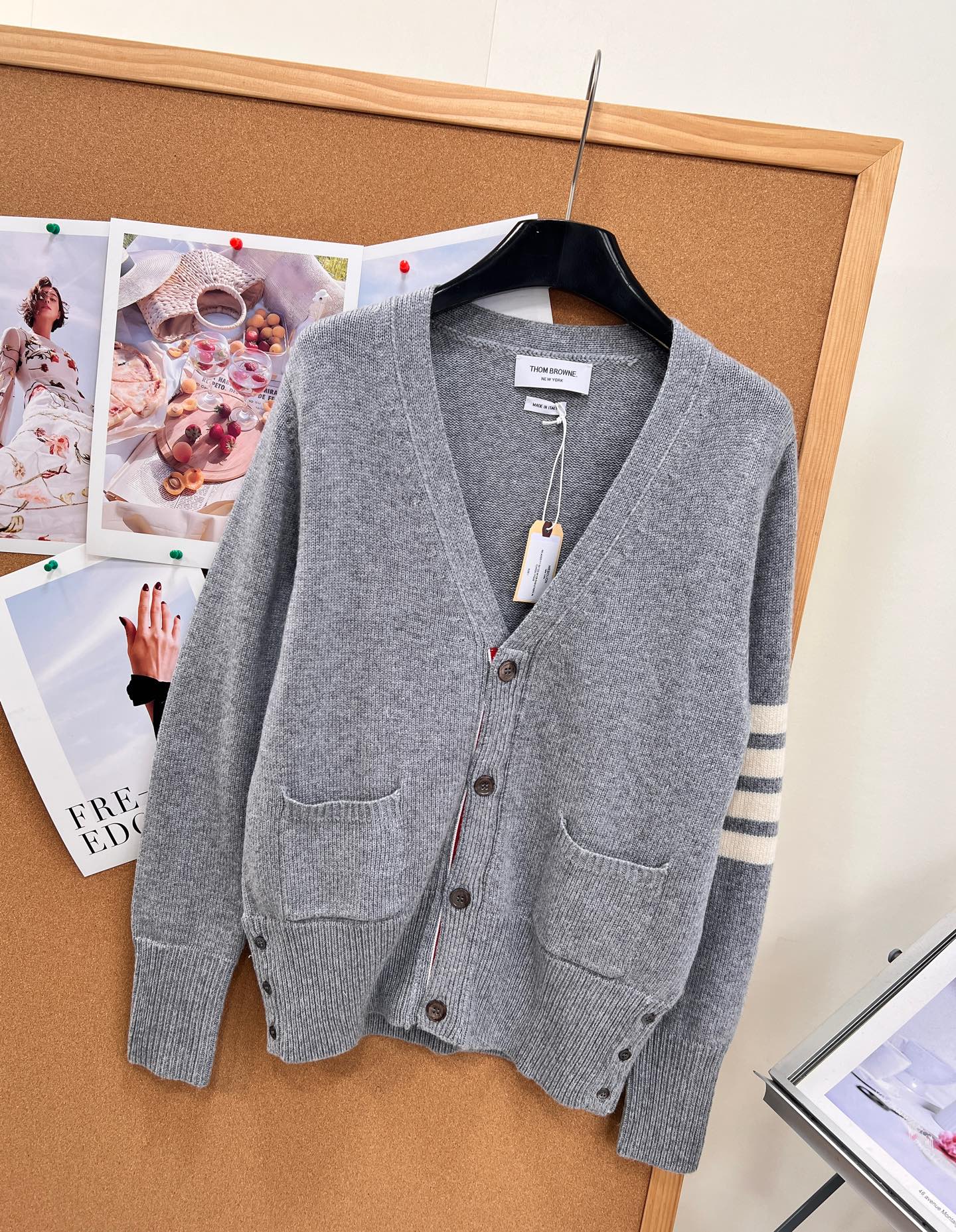 THOM 26S V-NECK KNIT CARDIGAN 293