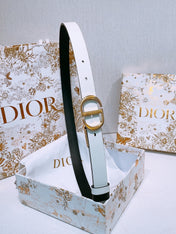 DIOR 25S BELT 20 MM IN LIGHT BLUE GREY CALFSKIN 572897