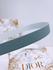DIOR 25S BELT 20 MM IN STEEL BLUE CALFSKIN 572902