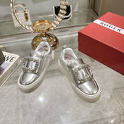 VIV' UP SNEAKERS IN SLIVER PATENT CALFSKIN