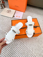 INVINCIBLE 50 SANDAL IN WHITE CALFSKIN