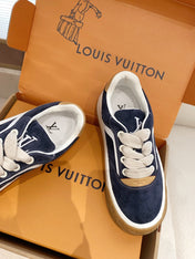 LV 26S TILTED SNEAKERS IN DARK BLUE SUEDE
