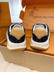 LV 26S TILTED SNEAKERS IN DARK BLUE SUEDE