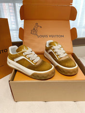LV 26S TILTED SNEAKERS IN COGNAC BROWN SUEDE