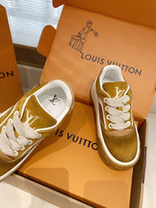 LV 26S TILTED SNEAKERS IN COGNAC BROWN SUEDE