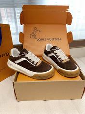 LV 26S TILTED SNEAKERS IN DARK BROWN SUEDE