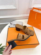 HELIA 60 SANDAL BROWN SUEDE