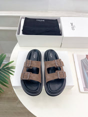 DAD SANDAL MULE IN MEIDUM BROWN SUEDE