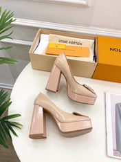 SHAKE MARY JANE HIGH HEEL 12 CM IN BISQUE BEIGE CALFSKIN