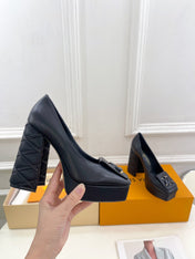 SHAKE MARY JANE HIGH HEEL 12 CM IN BLACK CALFSKIN