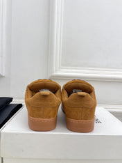 HUNTINGTON LOW LACE-UP SNEAKER IN PERU BROWN SUEDE AND MESH