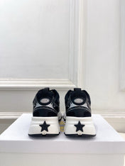 DIOR 26S SNEAKER IN BLACK CALFSKIN AND MESH FABRIC