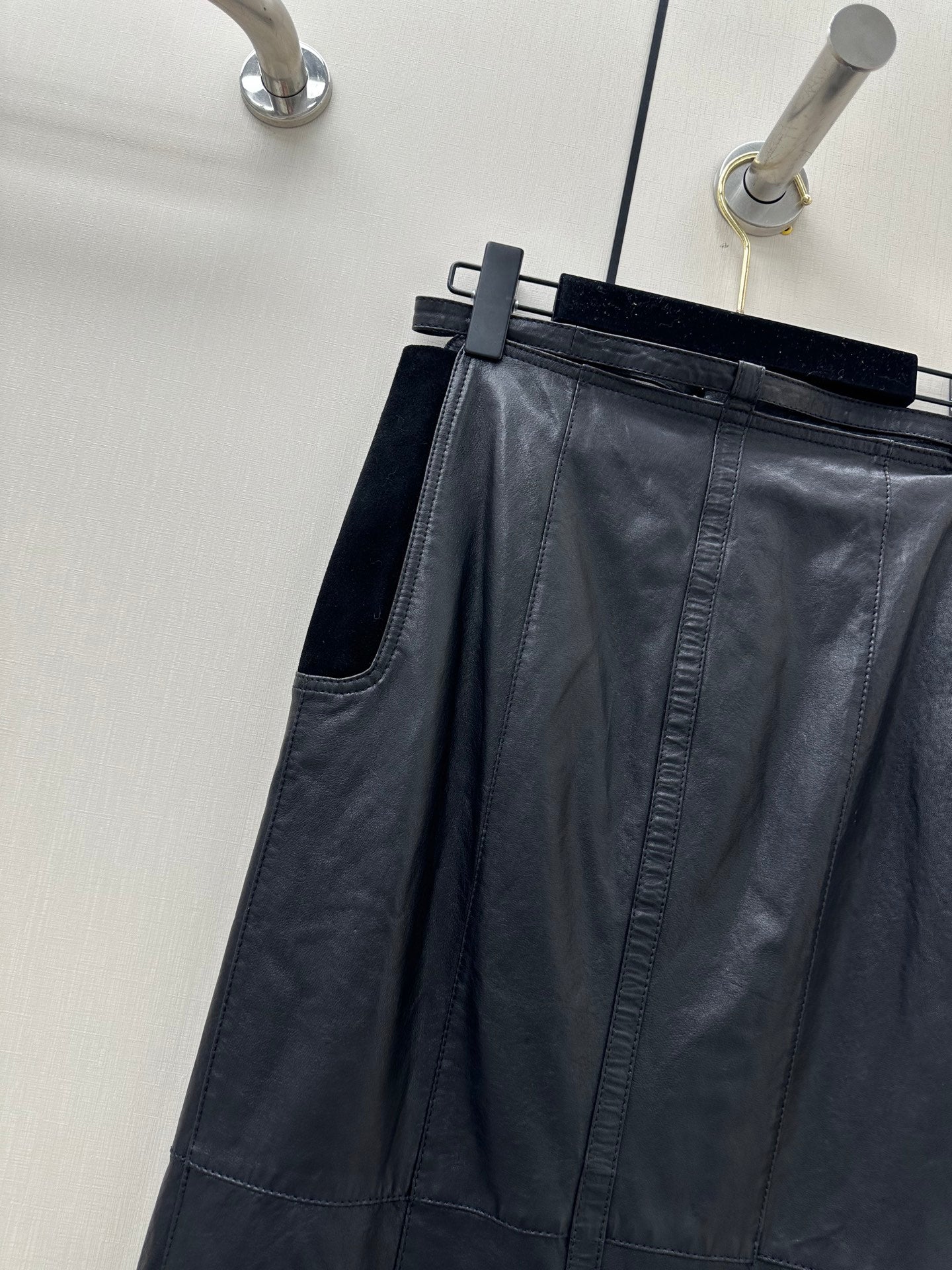HERMES 26S LEATHER SKIRT 860