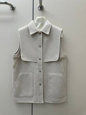 HERMES 26S SLEEVELESS JACKET 855