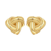 Gold Classic Style Stud Earrings