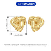 Gold Classic Style Stud Earrings