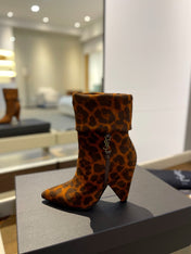 SL NIKI BOOTIES LEOPARD BRICK SUEDE