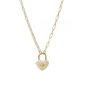 HEART PADLOCK NECKLACE