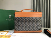 GOYARD CITADIN BAG 38CM BLACK AND TAN CANVAS