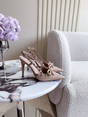 Rockstud High-heels Slingback 10cm Rose Cannelle